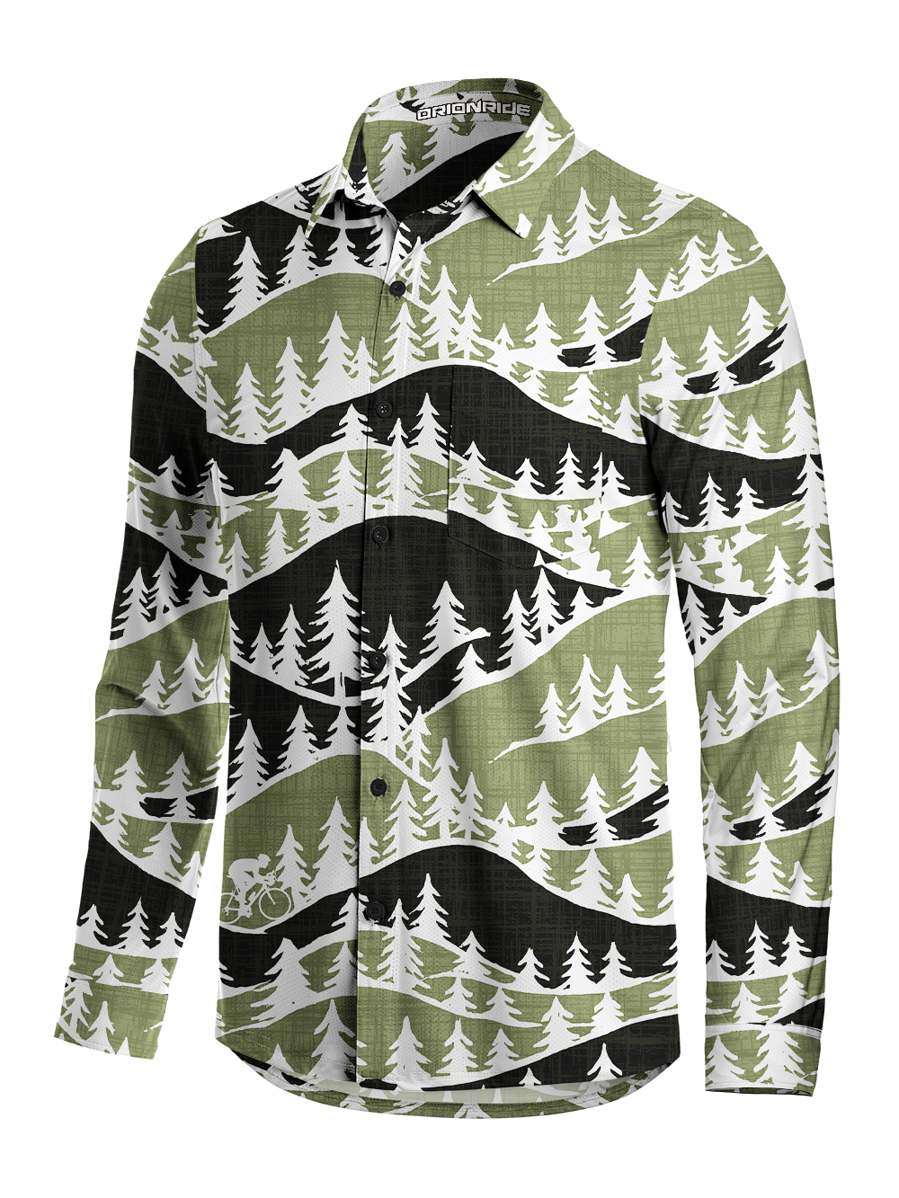 Orionride Forest Ride Men's Stretchy Breathable Long Sleeve Gravel Shirt