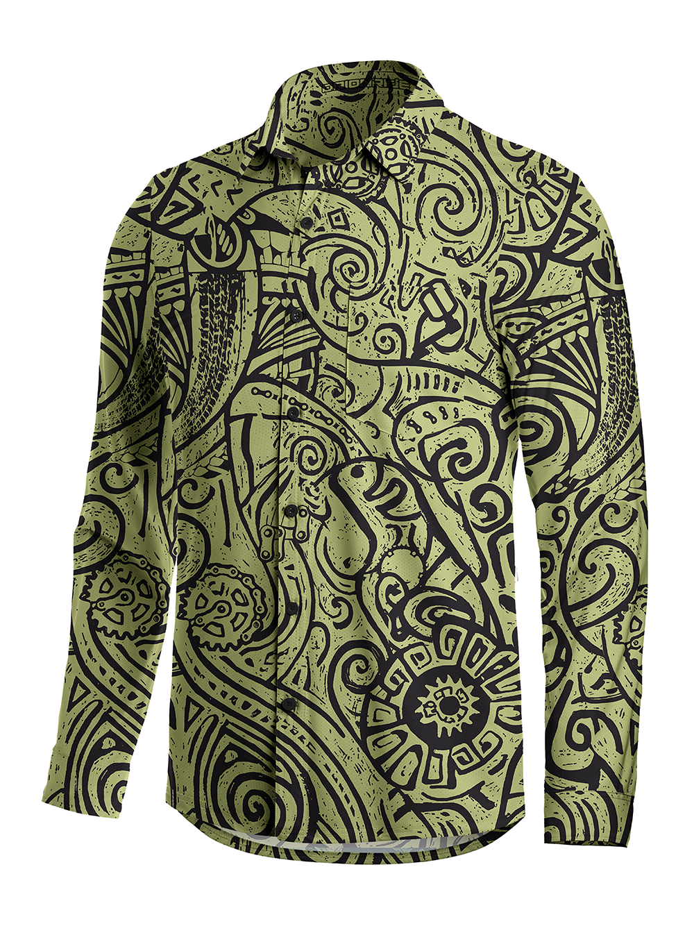 Orionride Vine Mark Men's Stretchy Breathable Long Sleeve Gravel Shirt