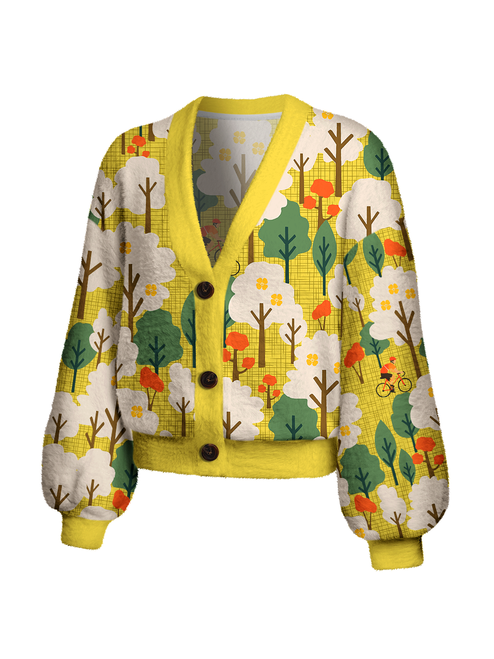 Orionride Forest Rendezvous Women's Fuzzy Knit Cardigan