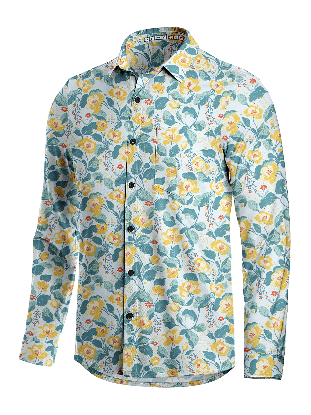Orionride Cherokee Rose Men's Stretchy Breathable Long Sleeve Gravel Shirt