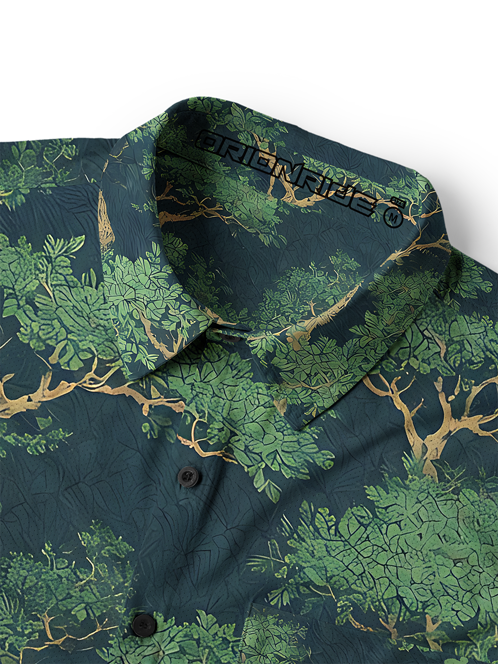Orionride Lush And Leafy Men's Stretchy Breathable Long Sleeve Gravel Shirt