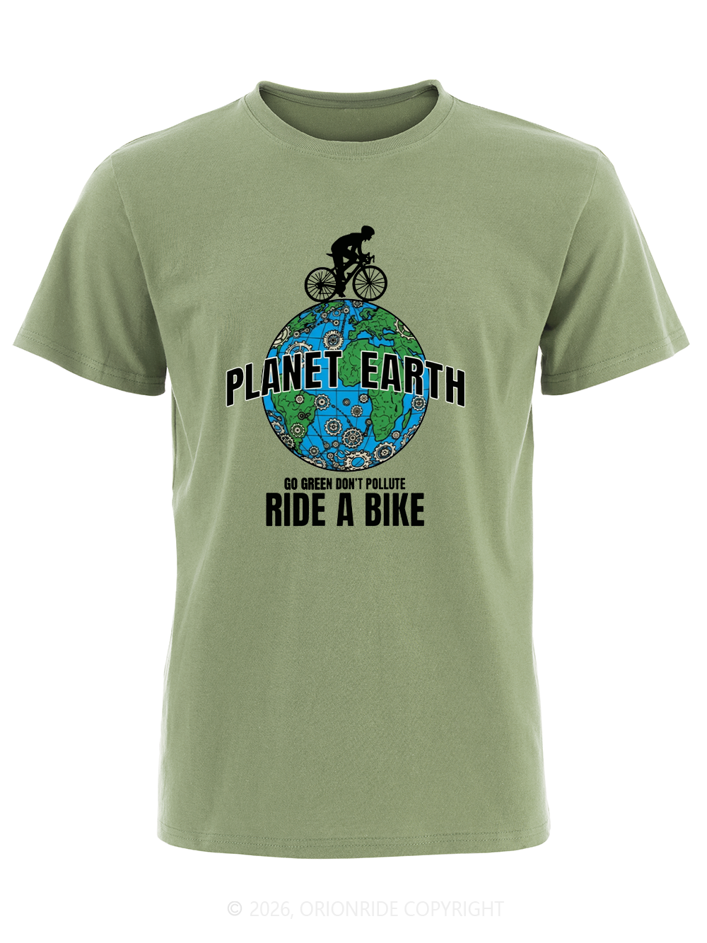 Orionride Go Green Don't Pollute Short Sleeves Bike T-Shirt