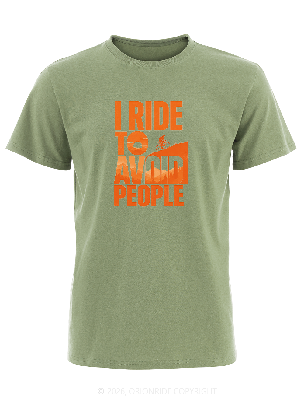 Orionride I Ride To Avoid People Short Sleeves Bike T-Shirt