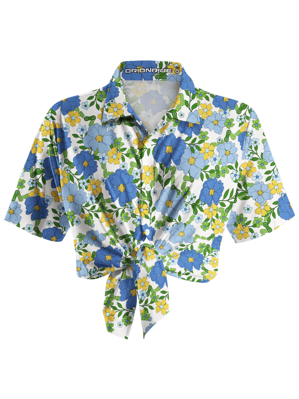 Orionride Tropical Floral Zipper Pockets Ultra Lightweight Short Sleeves Women's Gravel Shirt