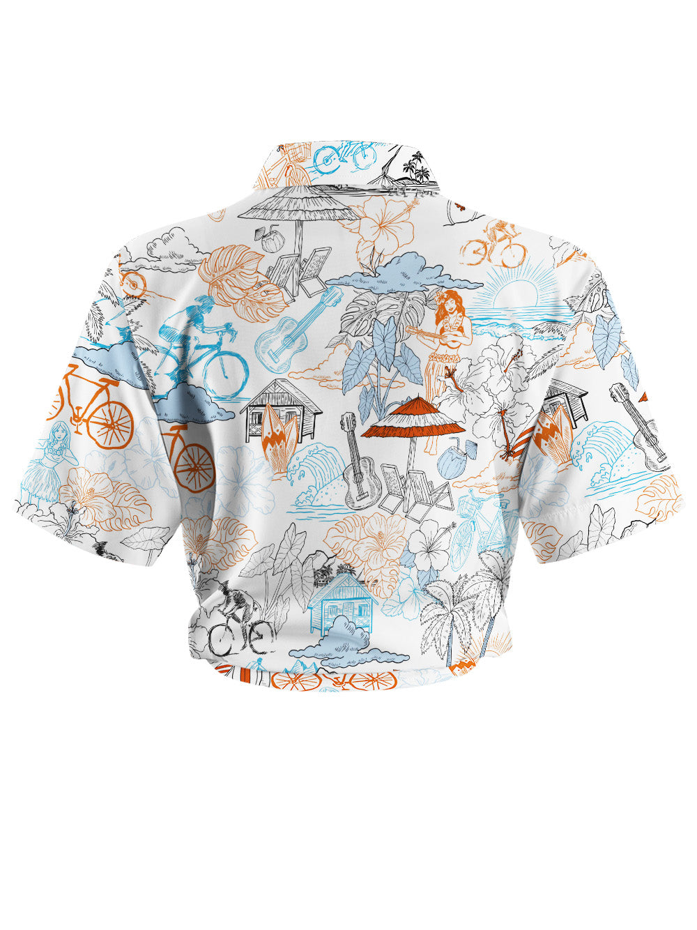 Orionride Hawaiian Style Zipper Pockets Ultra Lightweight Short Sleeves Women's Gravel Shirt