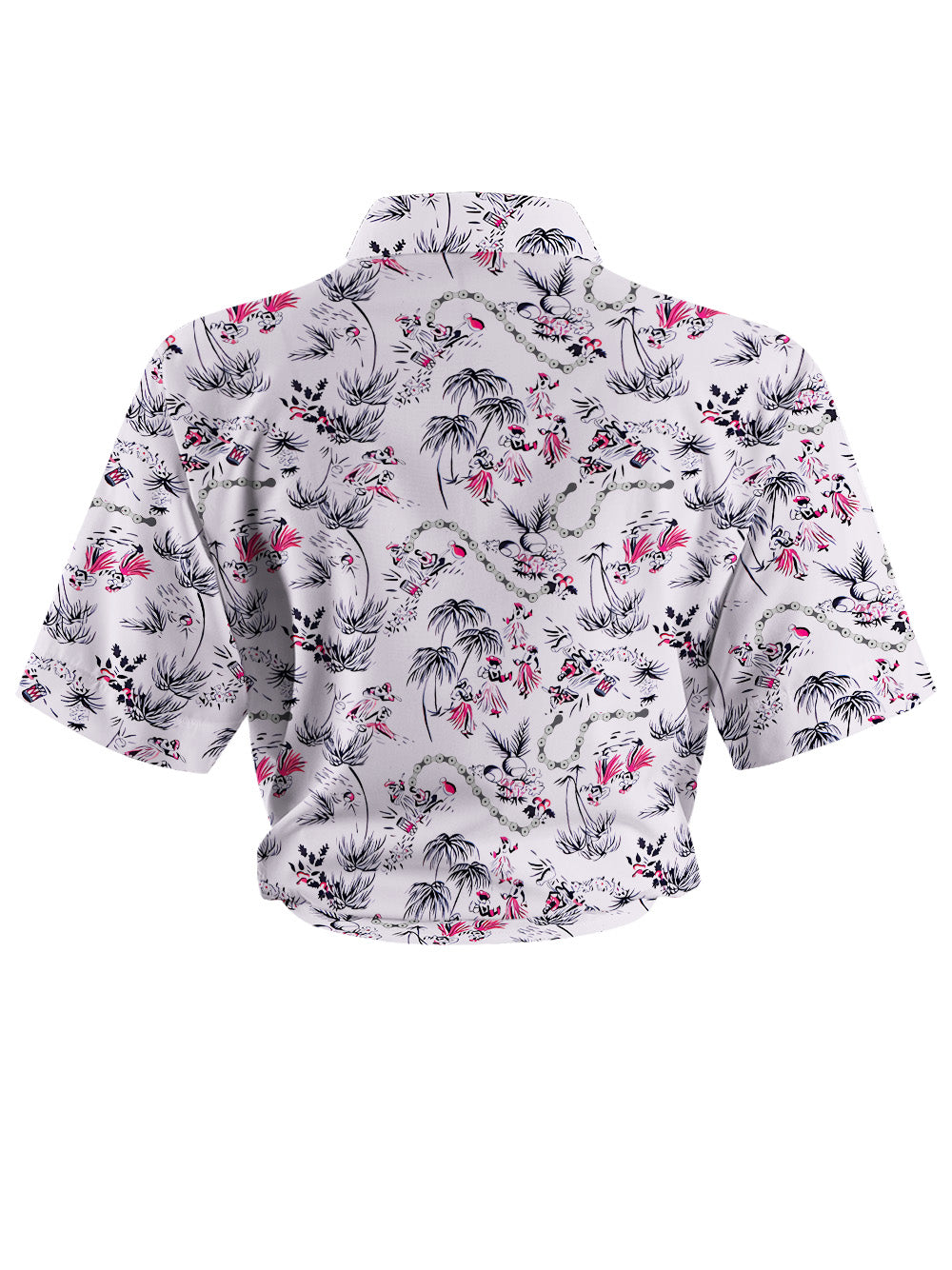 Orionride Chain And Flowers Zipper Pockets Ultra Lightweight Short Sleeves Women's Gravel Shirt