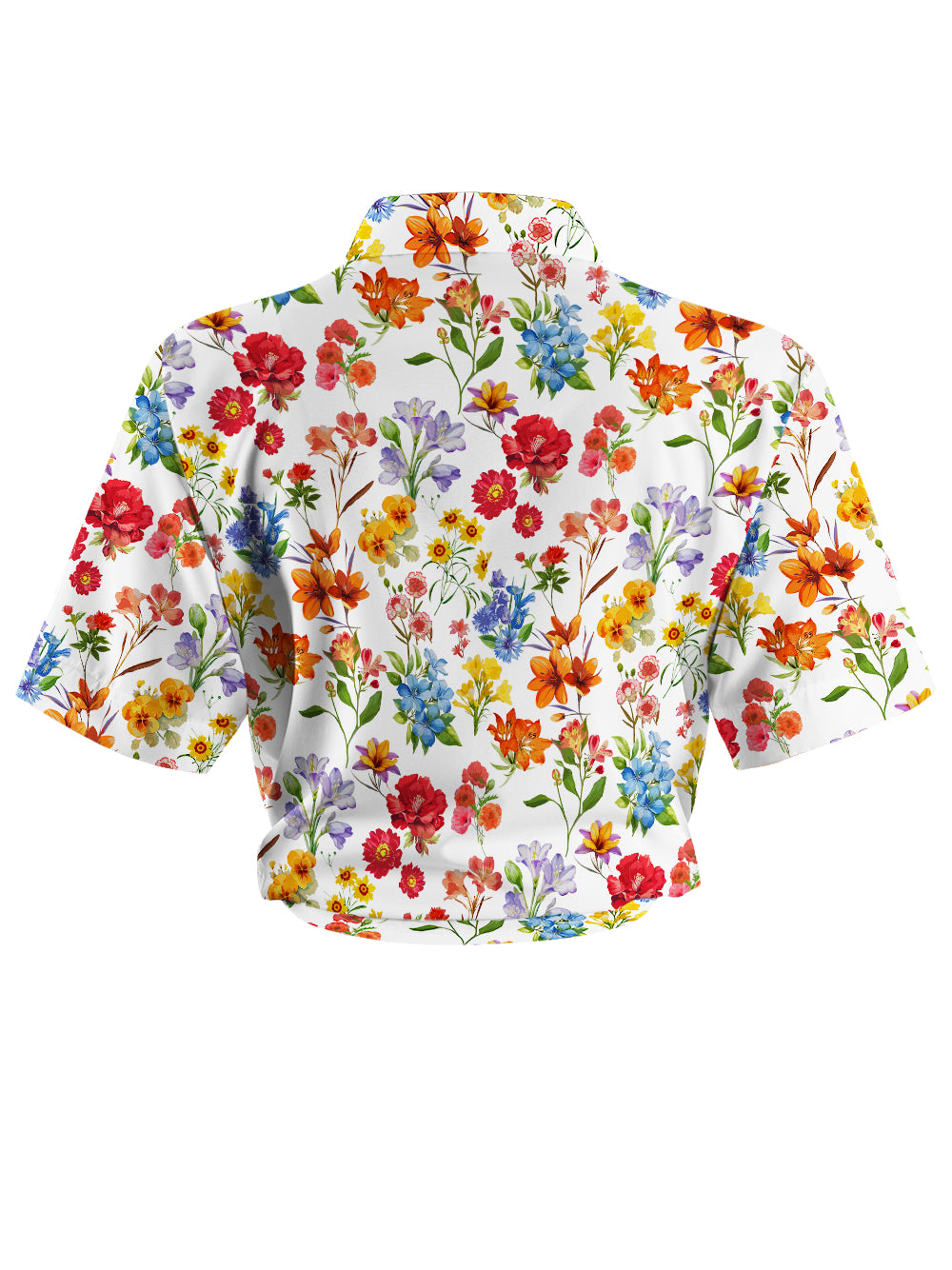 Orionride Sunshine Floral Zipper Pockets Ultra Lightweight Short Sleeves Women's Gravel Shirt
