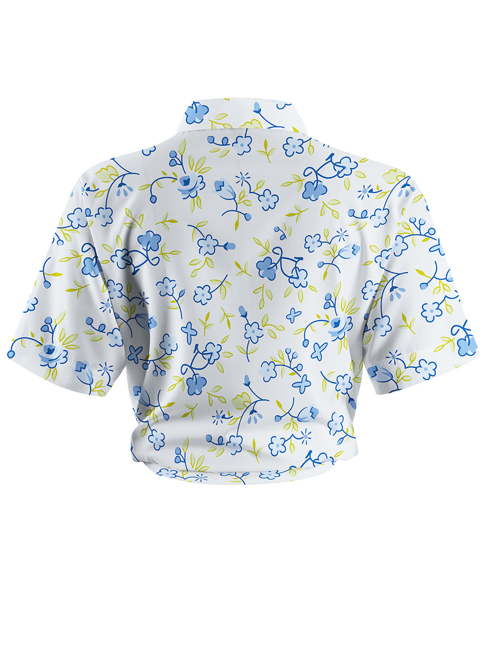 Orionride Blue Flower Bicycle Zipper Pockets Ultra Lightweight Short Sleeves Women's Gravel Shirt