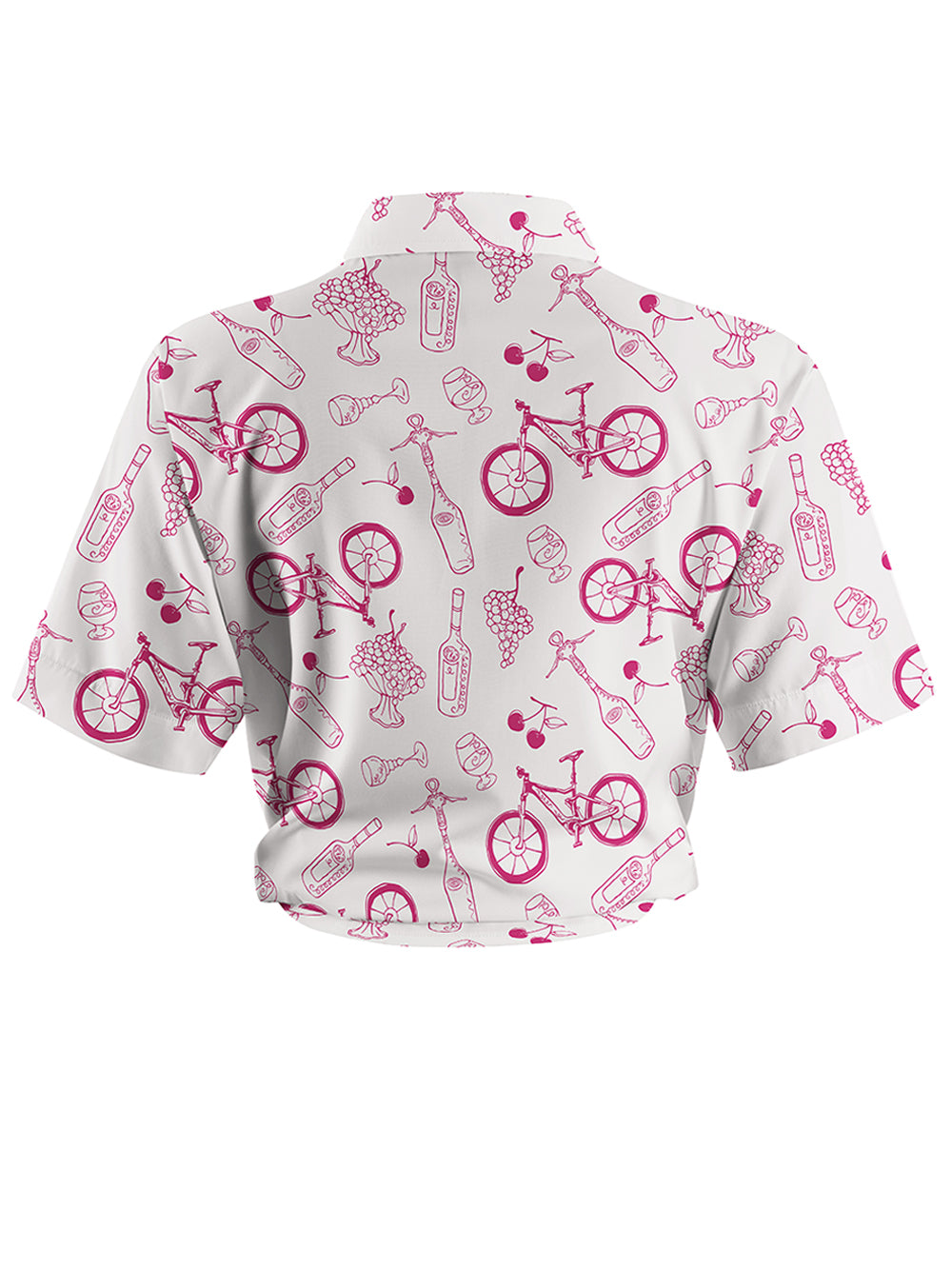 Orionride Fruit And Beer Zipper Pockets Ultra Lightweight Short Sleeves Women's Gravel Shirt