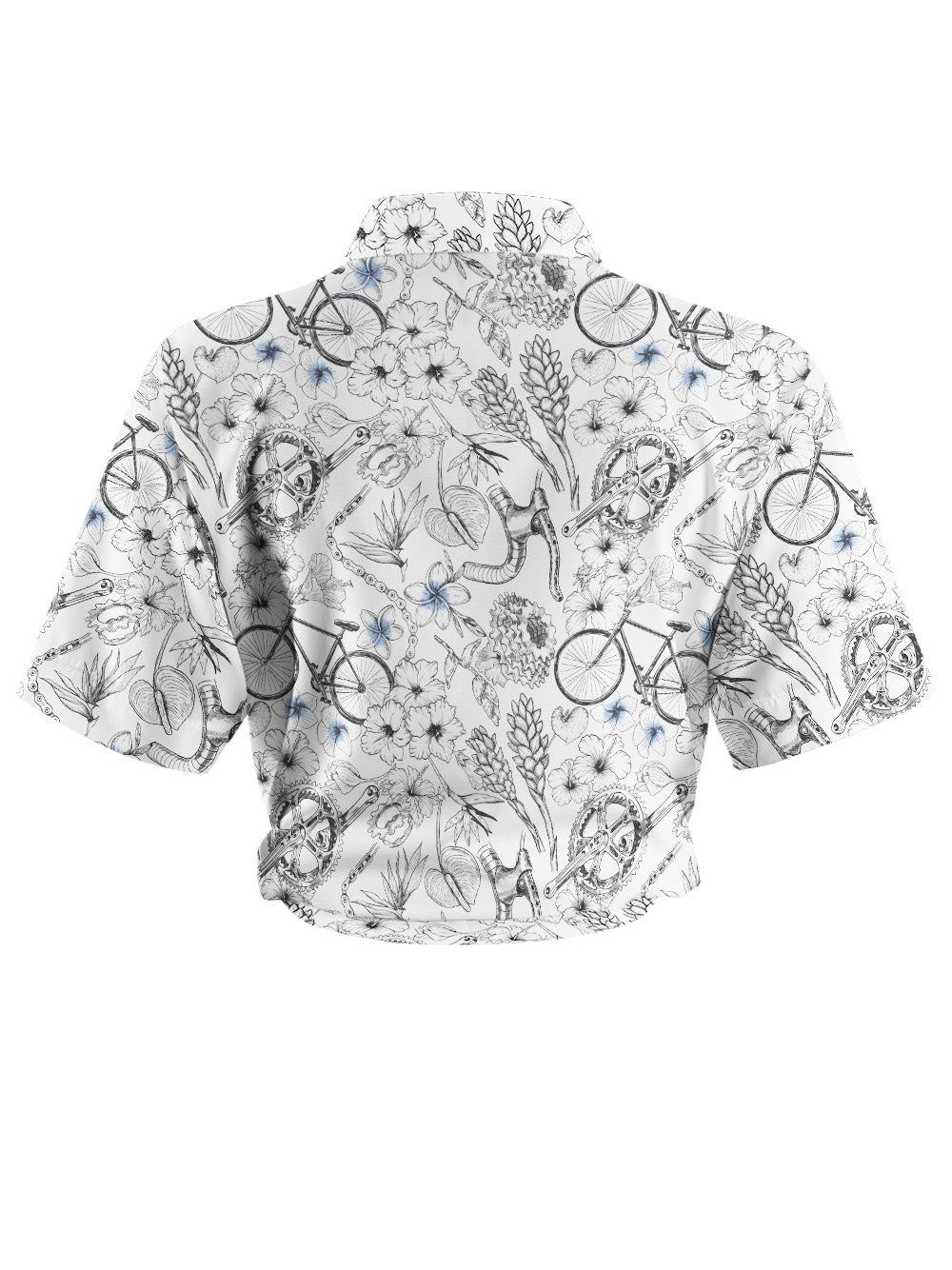 Orionride Plumeria Cycling Zipper Pockets Ultra Lightweight Short Sleeves Women's Gravel Shirt