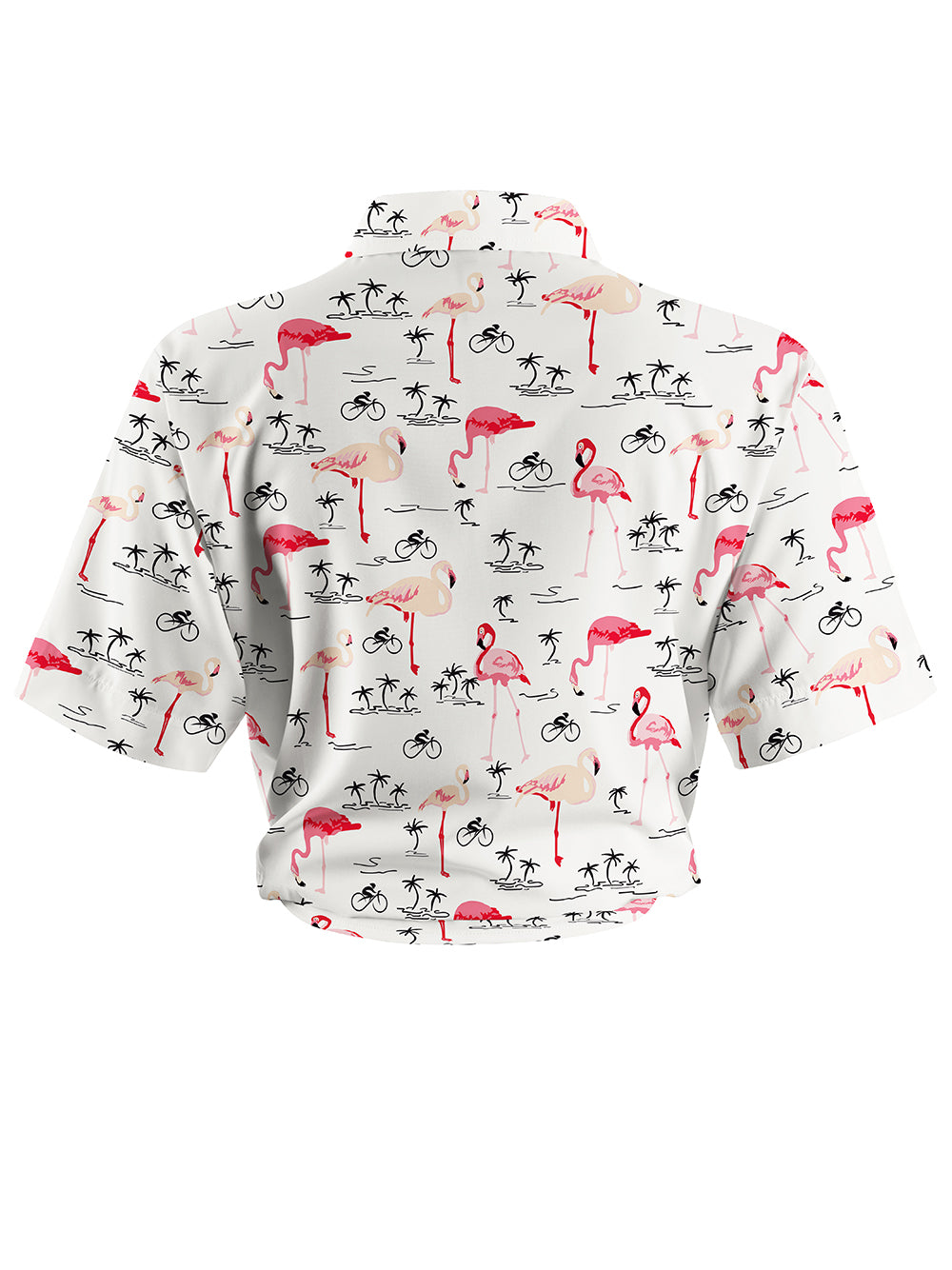 Orionride Pink Flamingo Zipper Pockets Ultra Lightweight Short Sleeves Women's Gravel Shirt