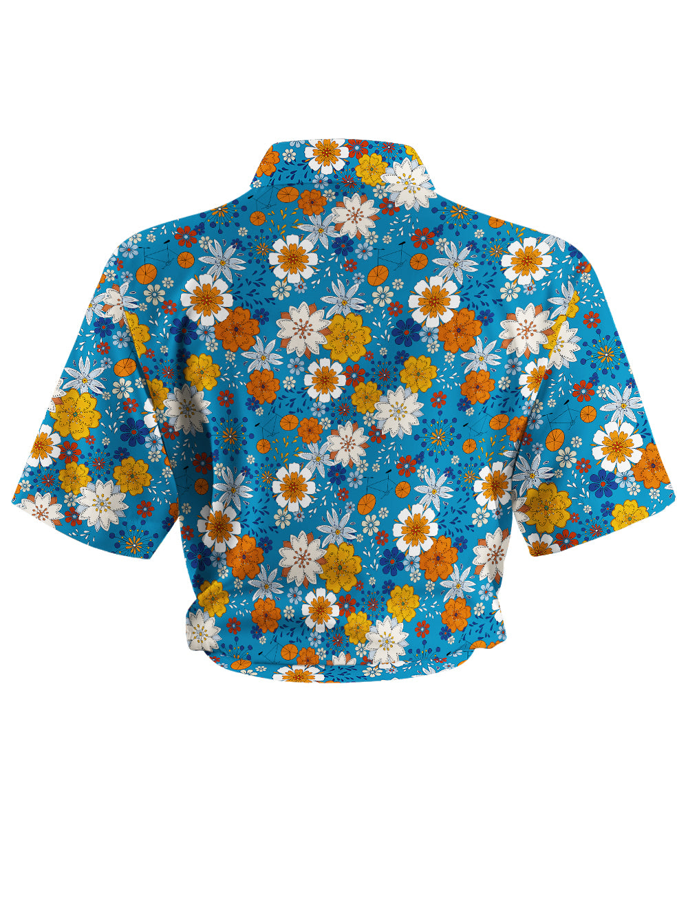 Orionride Fragrant Flowers Zipper Pockets Ultra Lightweight Short Sleeves Women's Gravel Shirt