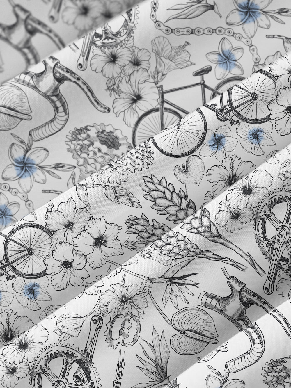 Orionride Plumeria Cycling Zipper Pockets Ultra Lightweight Short Sleeves Women's Gravel Shirt