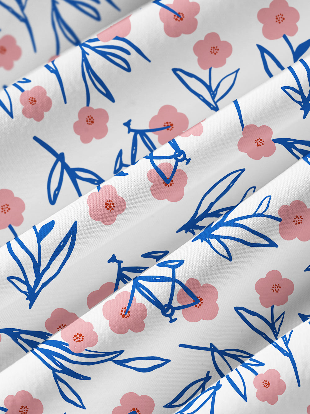 Orionride Pink Flower Bicycle Zipper Pockets Ultra Lightweight Short Sleeves Women's Gravel Shirt