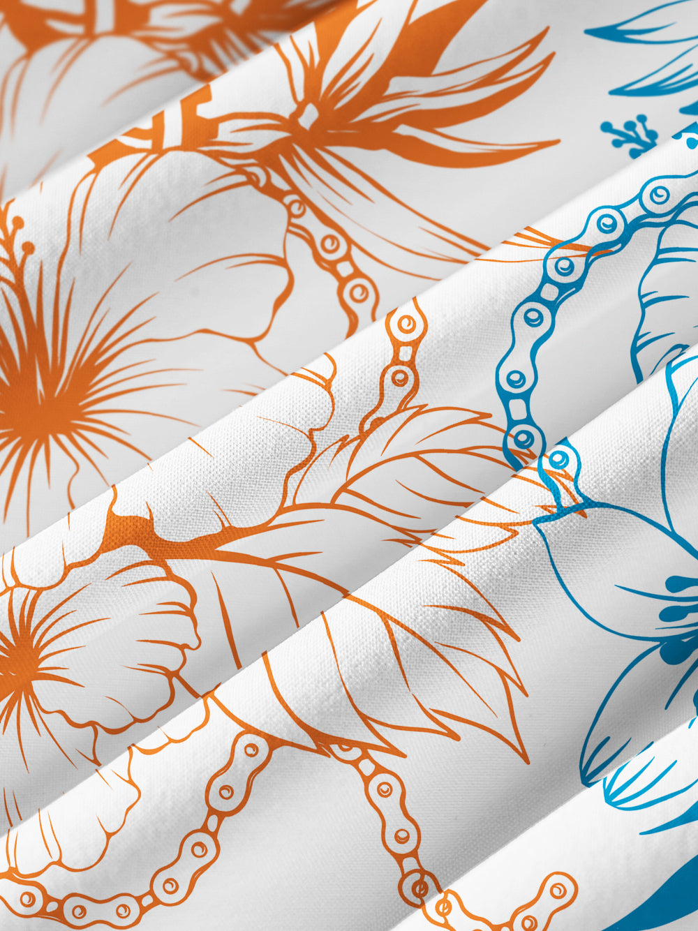 Orionride Bright Hibiscus Flowers Zipper Pockets Ultra Lightweight Short Sleeves Women's Gravel Shirt