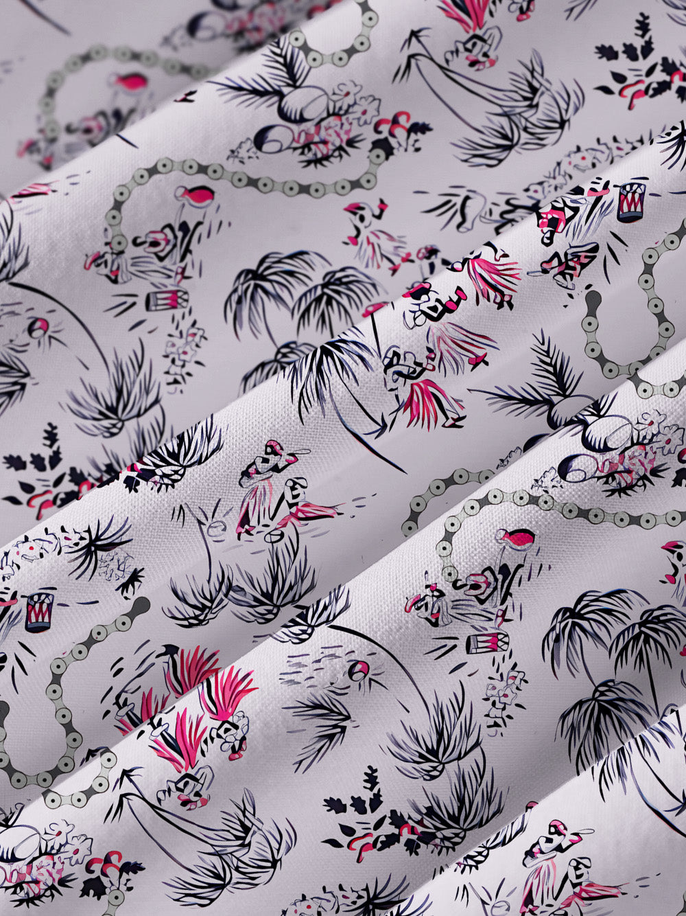 Orionride Chain And Flowers Zipper Pockets Ultra Lightweight Short Sleeves Women's Gravel Shirt