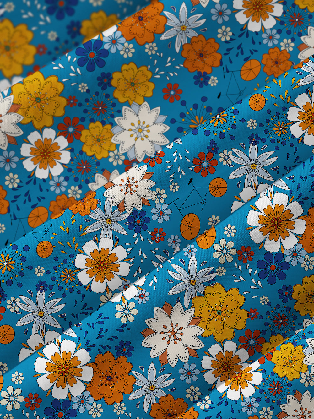 Orionride Fragrant Flowers Zipper Pockets Ultra Lightweight Short Sleeves Women's Gravel Shirt