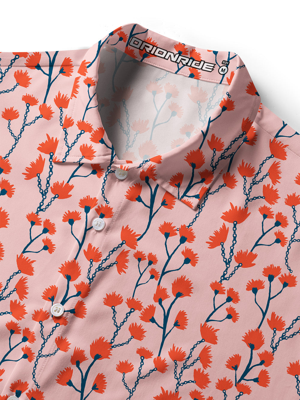 Orionride Flower Chain Zipper Pockets Ultra Lightweight Short Sleeves Women's Gravel Shirt