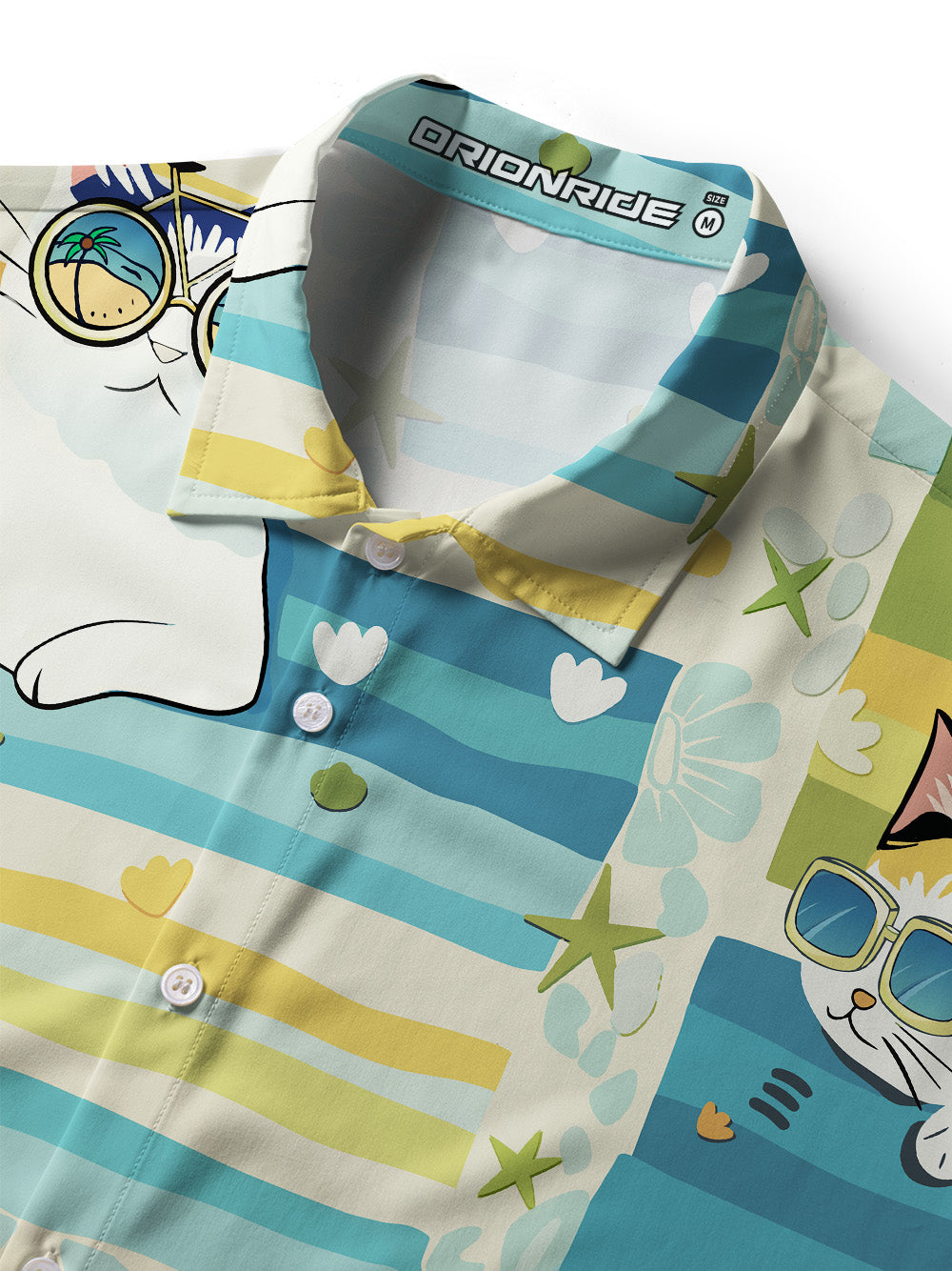 Orionride Four Cats Zipper Pockets Ultra Lightweight Short Sleeves Women's Gravel Shirt