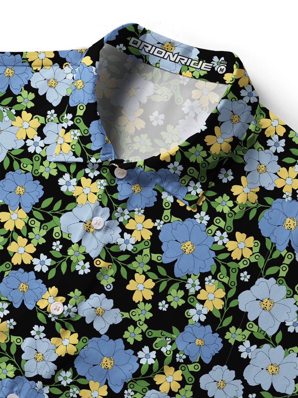 Orionride Tropical Floral Zipper Pockets Ultra Lightweight Short Sleeves Women's Gravel Shirt