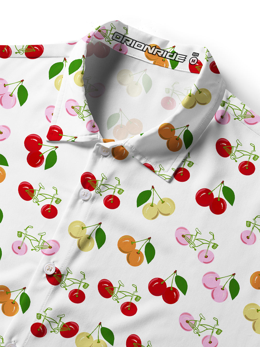Orionride Juicy Cherry Zipper Pockets Ultra Lightweight Short Sleeves Women's Gravel Shirt