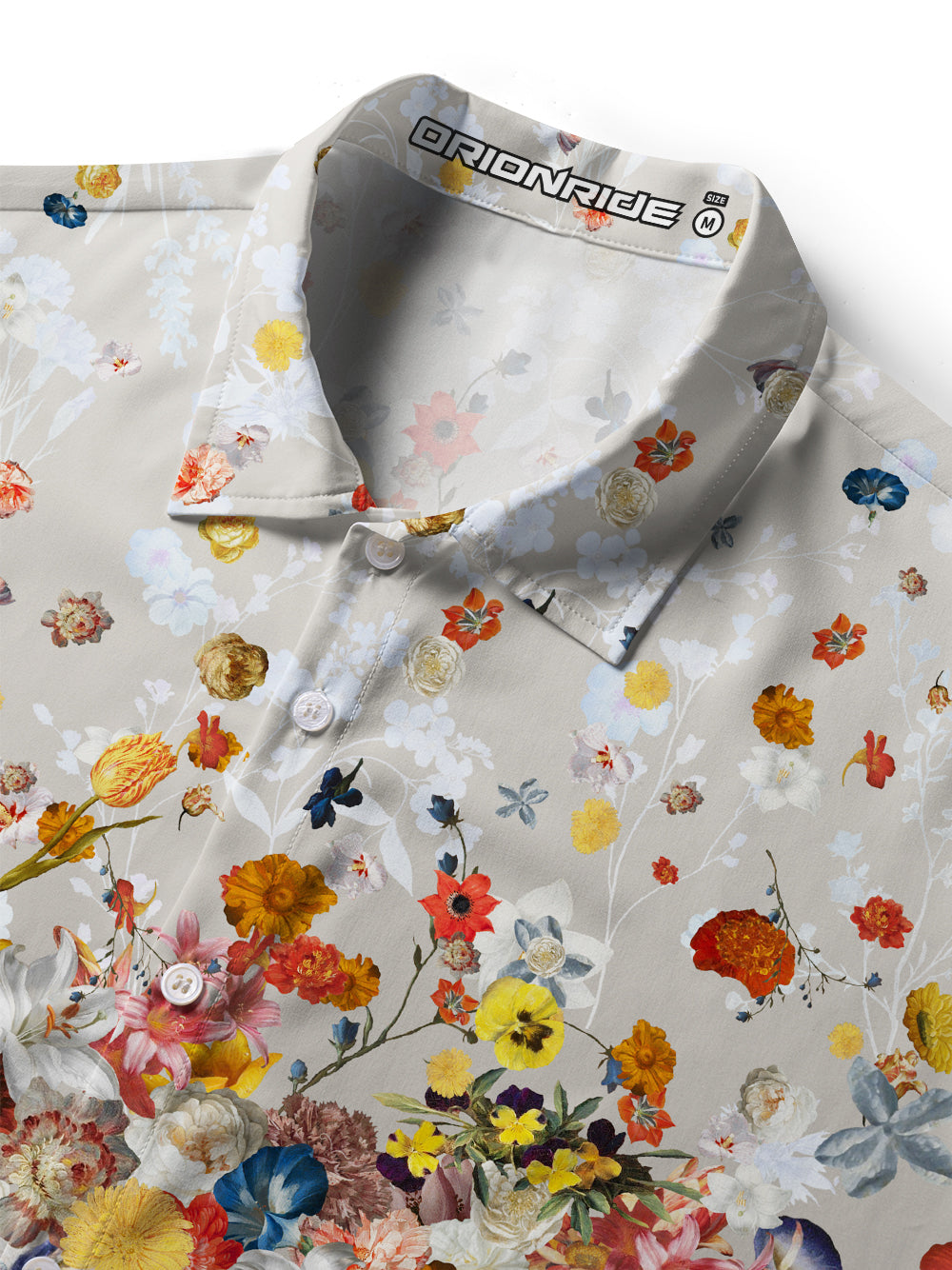 Orionride Flowers Flying Zipper Pockets Ultra Lightweight Short Sleeves Women's Gravel Shirt