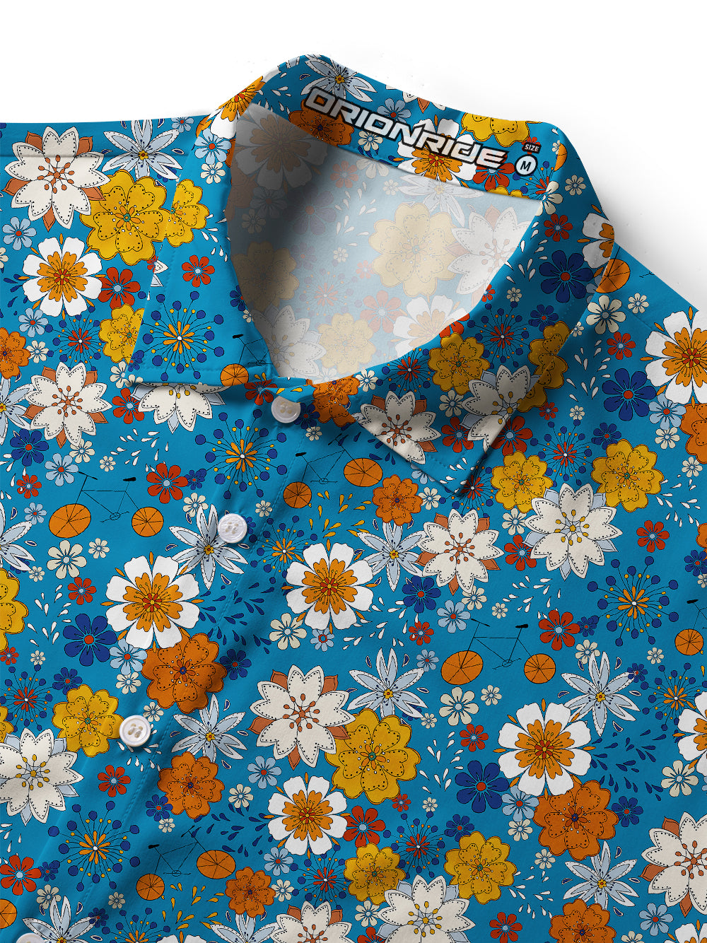 Orionride Fragrant Flowers Zipper Pockets Ultra Lightweight Short Sleeves Women's Gravel Shirt