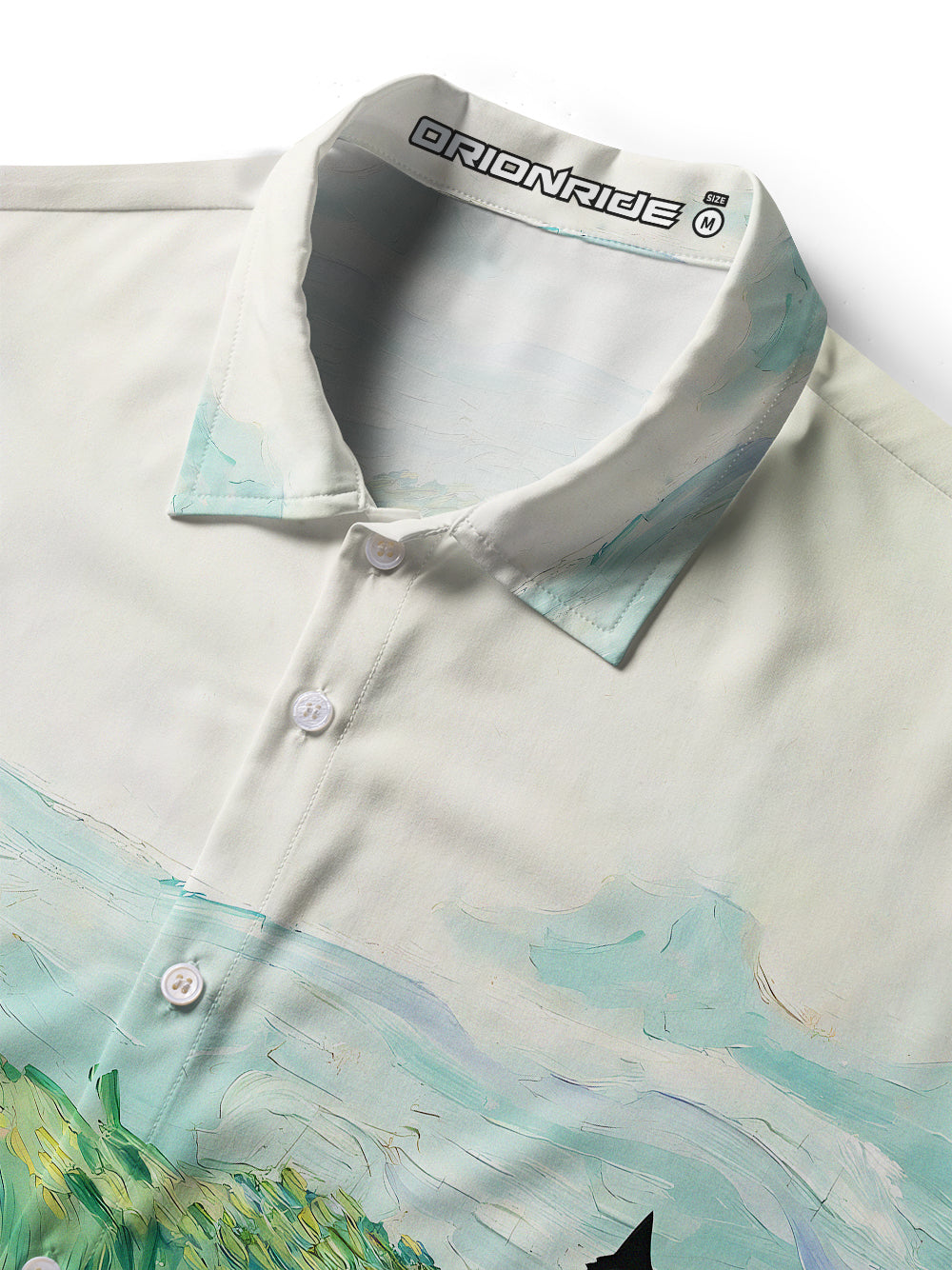 Orionride Oil Painting Black Cat Zipper Pockets Ultra Lightweight Short Sleeves Women's Gravel Shirt