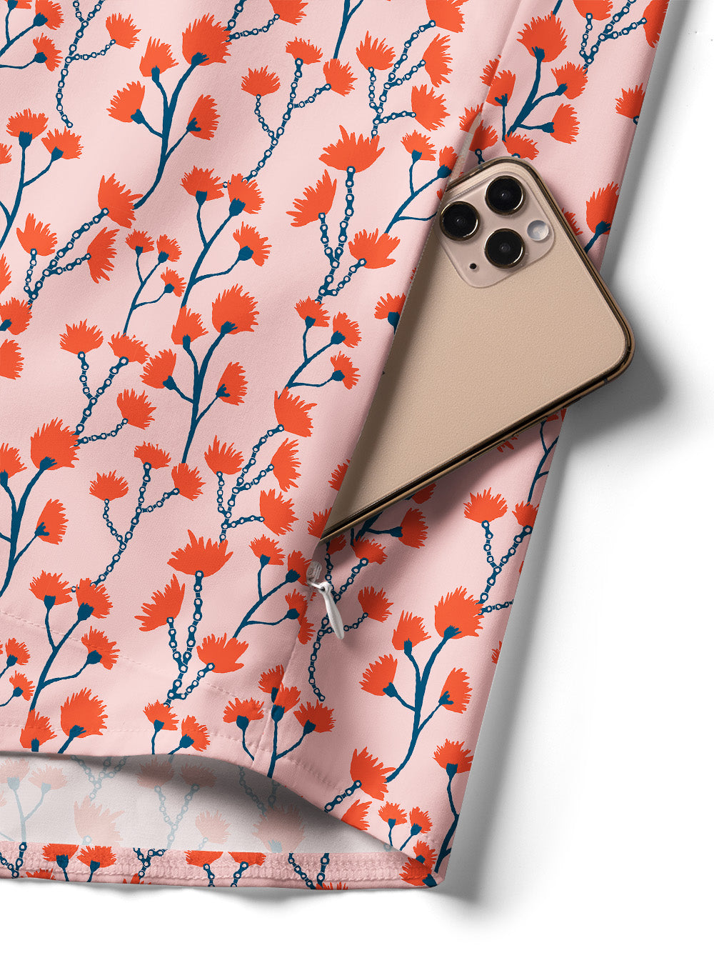 Orionride Flower Chain Zipper Pockets Ultra Lightweight Short Sleeves Women's Gravel Shirt