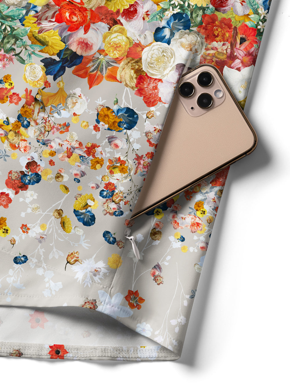 Orionride Flowers Flying Zipper Pockets Ultra Lightweight Short Sleeves Women's Gravel Shirt