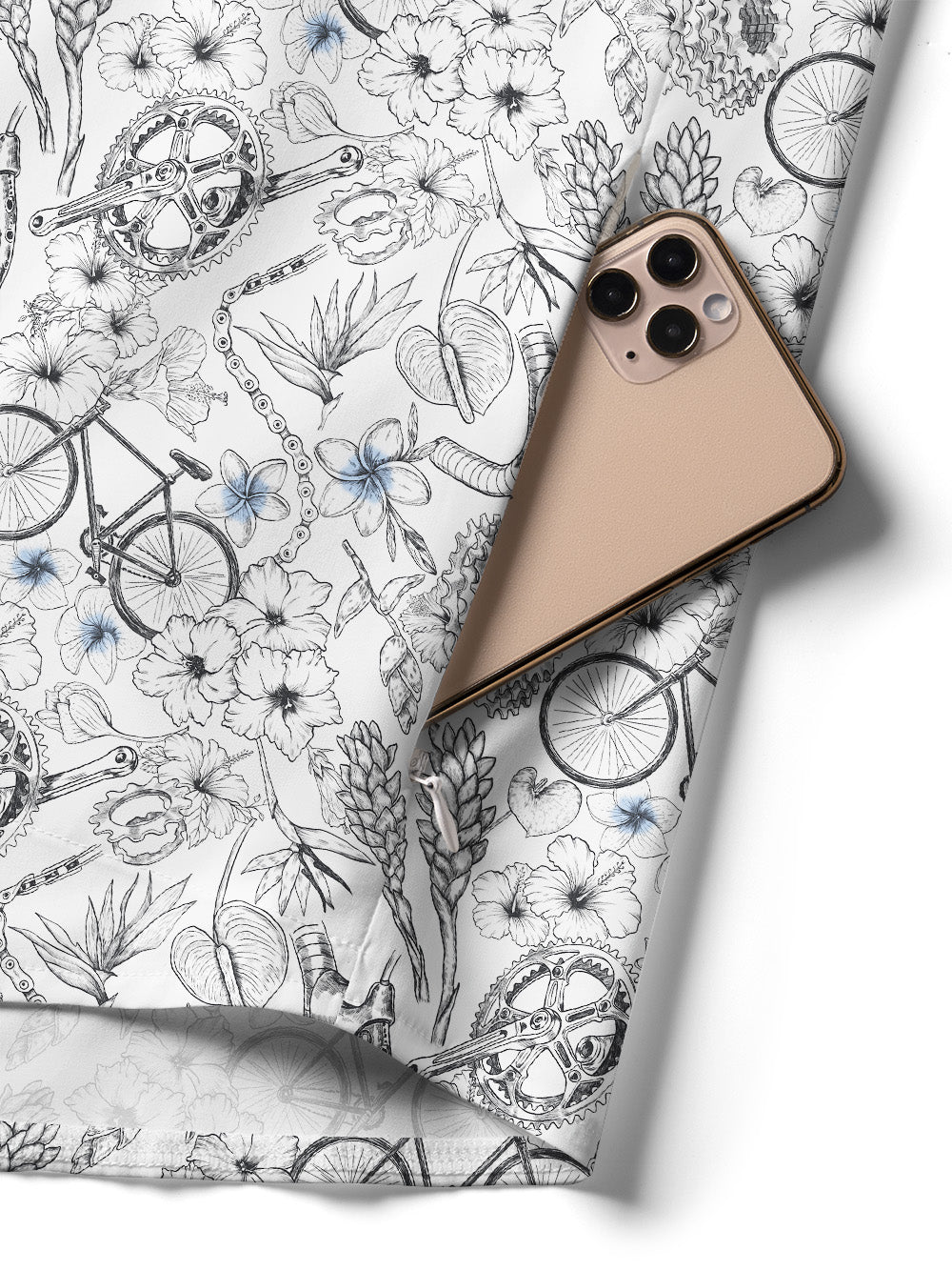 Orionride Plumeria Cycling Zipper Pockets Ultra Lightweight Short Sleeves Women's Gravel Shirt