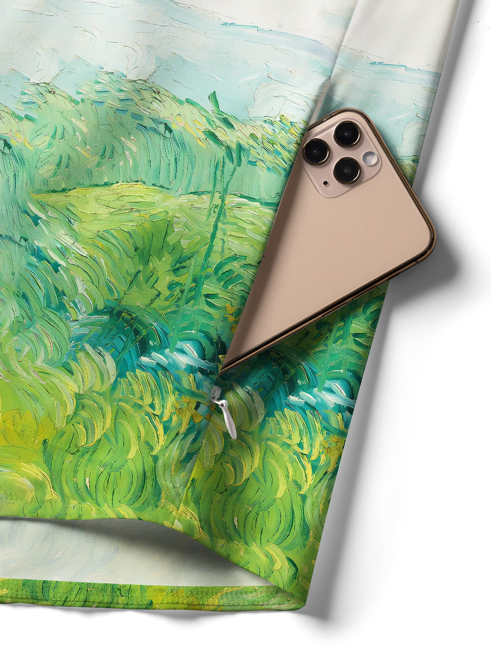 Orionride Oil Painting Black Cat Zipper Pockets Ultra Lightweight Short Sleeves Women's Gravel Shirt