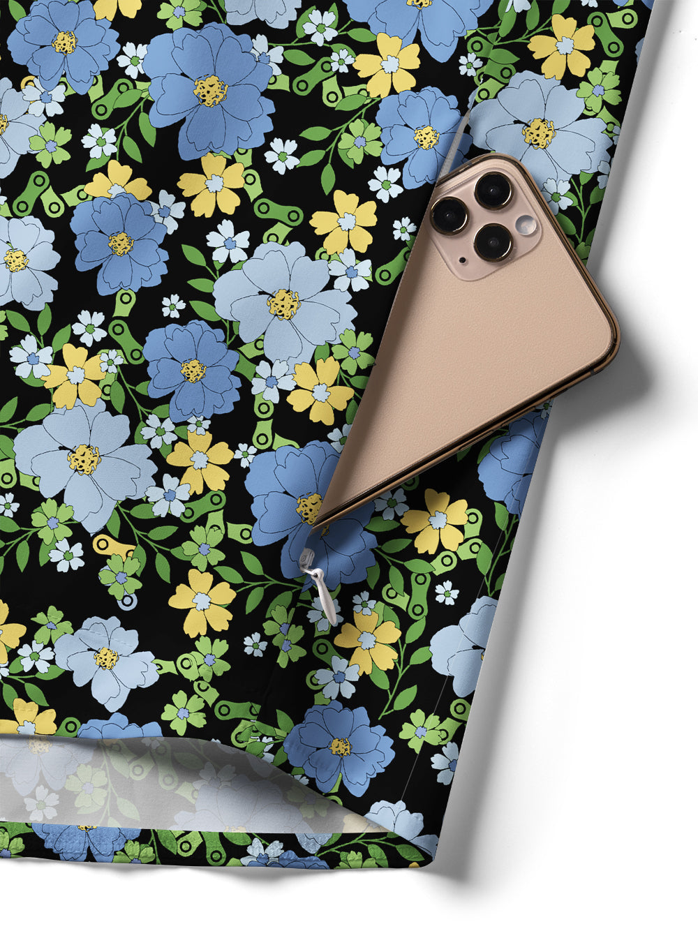 Orionride Tropical Floral Zipper Pockets Ultra Lightweight Short Sleeves Women's Gravel Shirt