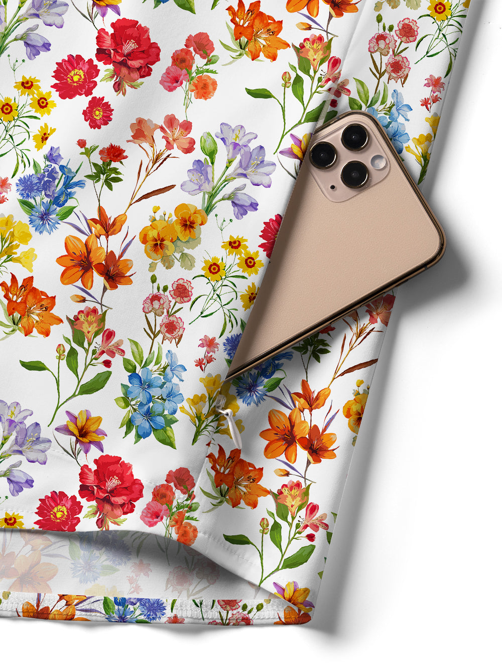 Orionride Sunshine Floral Zipper Pockets Ultra Lightweight Short Sleeves Women's Gravel Shirt