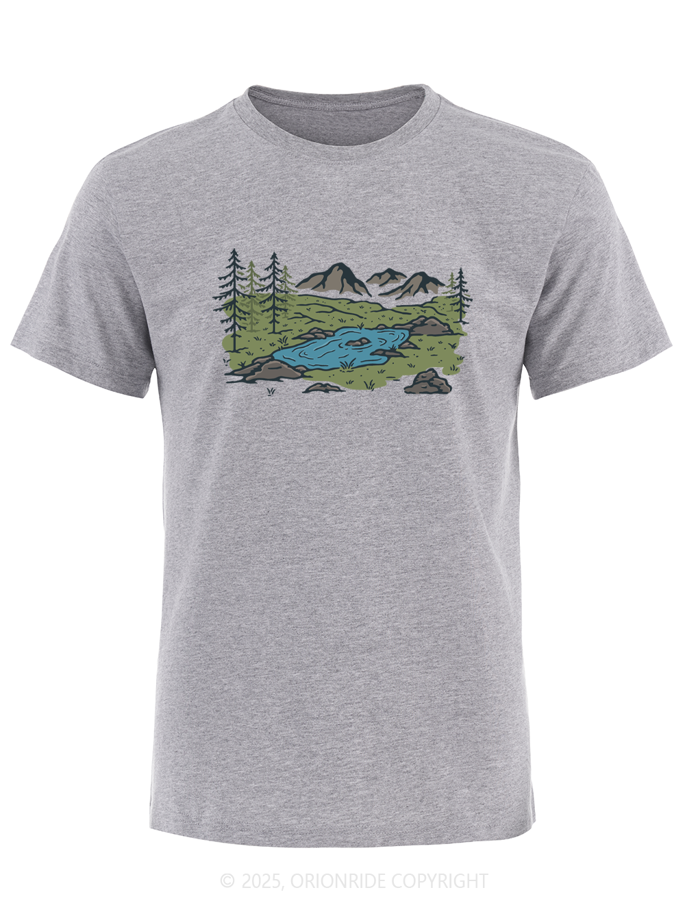 Orionride Mountain Scenery Short Sleeves Bike T-Shirt