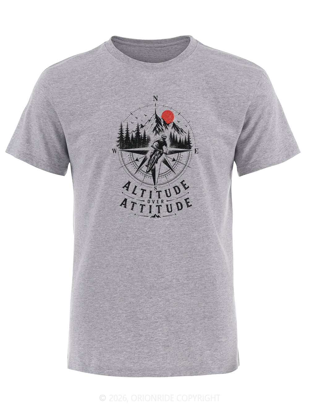 Orionride Mountain Landscape Short Sleeves Bike T-Shirt