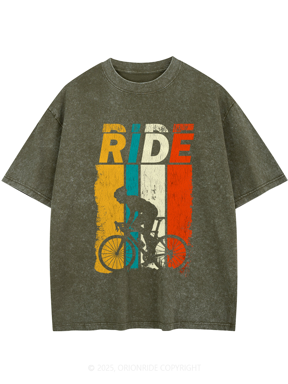 Orionride Color RIDE Short Sleeves Bike Washed T-Shirt
