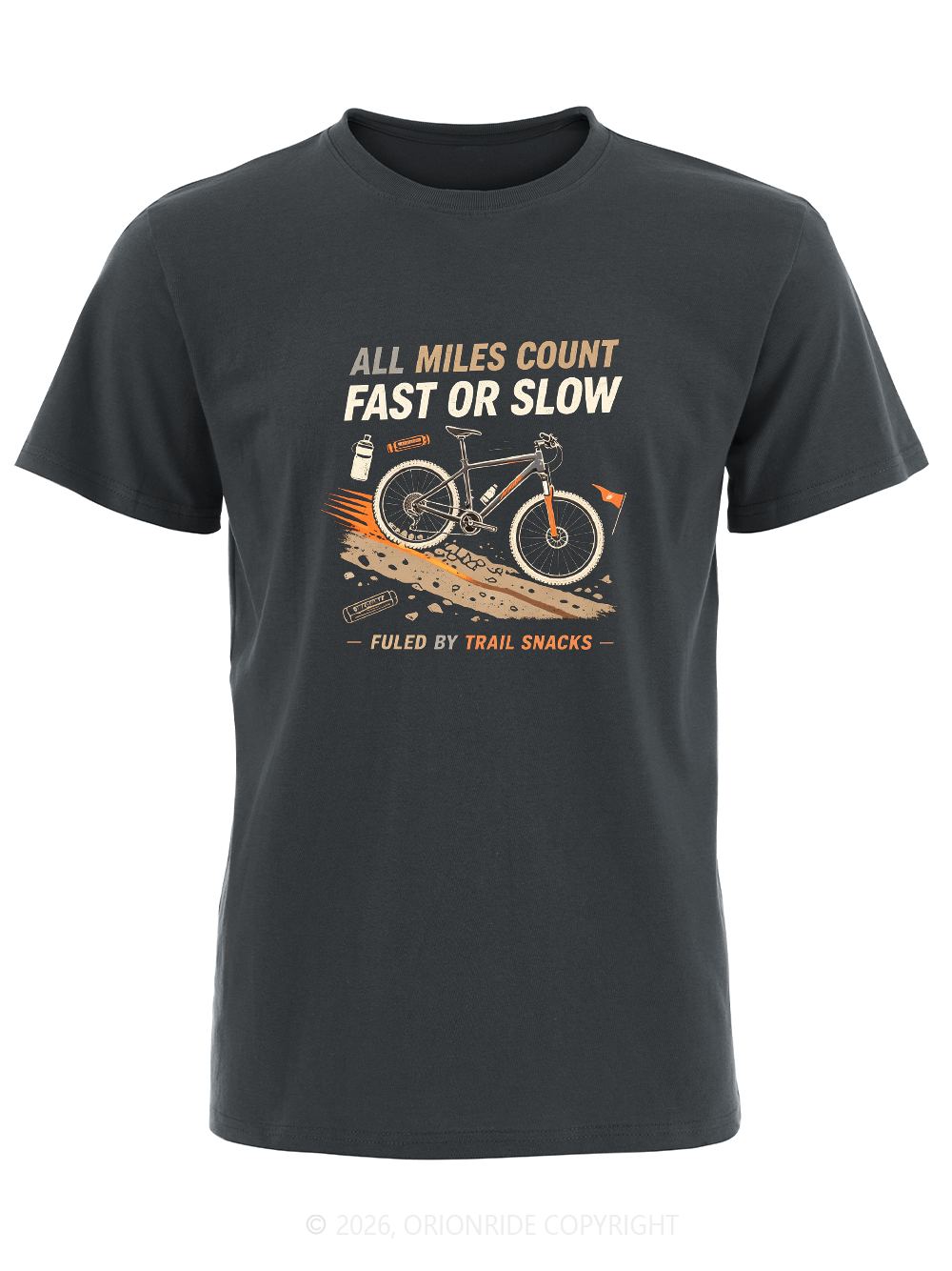 Orionride Orange Snack Ride Short Sleeves Bike T-Shirt