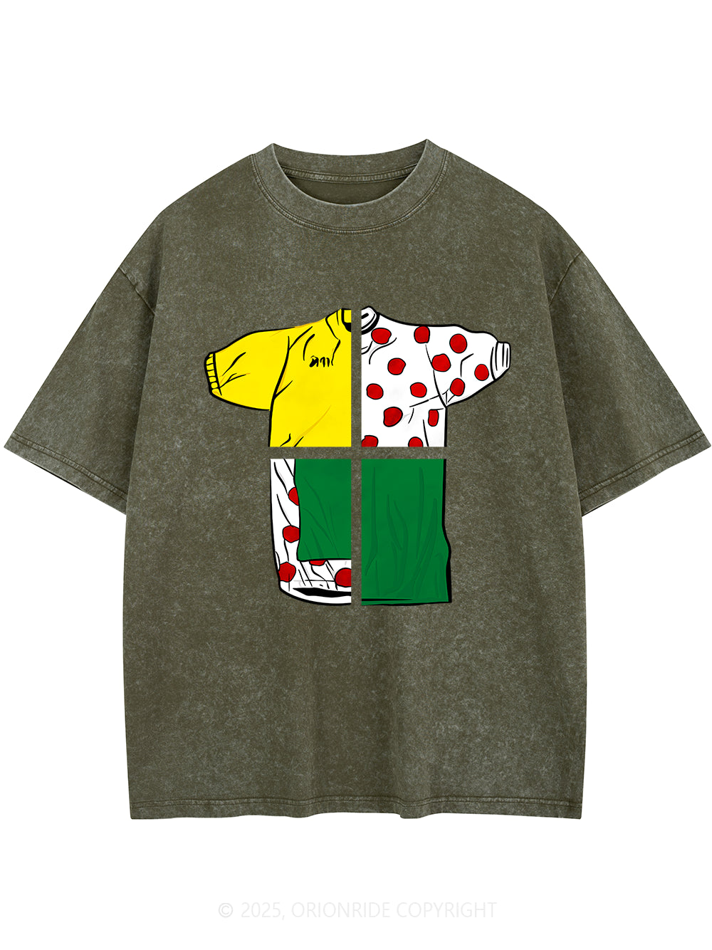 Orionride Champion Color Short Sleeves Bike Washed T-Shirt