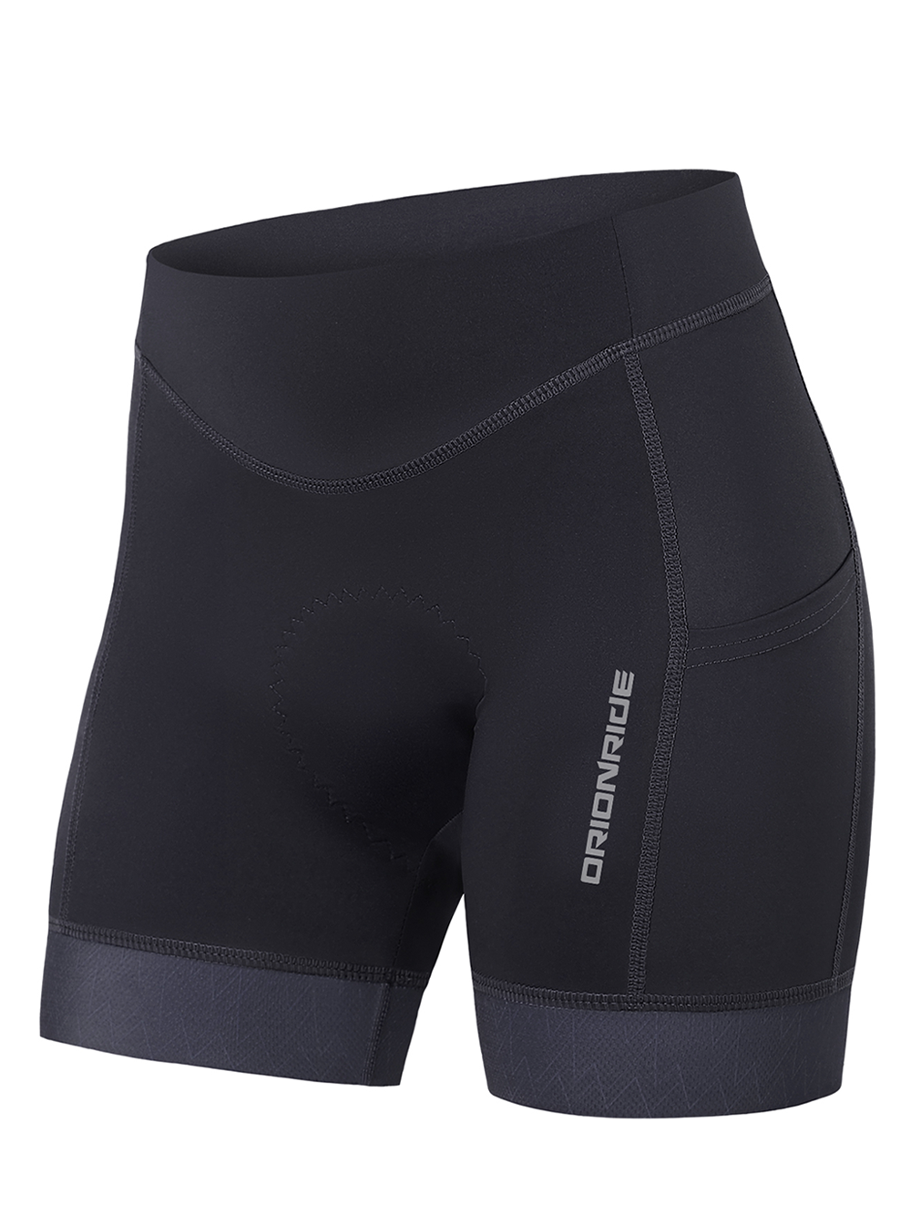 Orionride Women's Padded Cycling Shorts With Pockets Black
