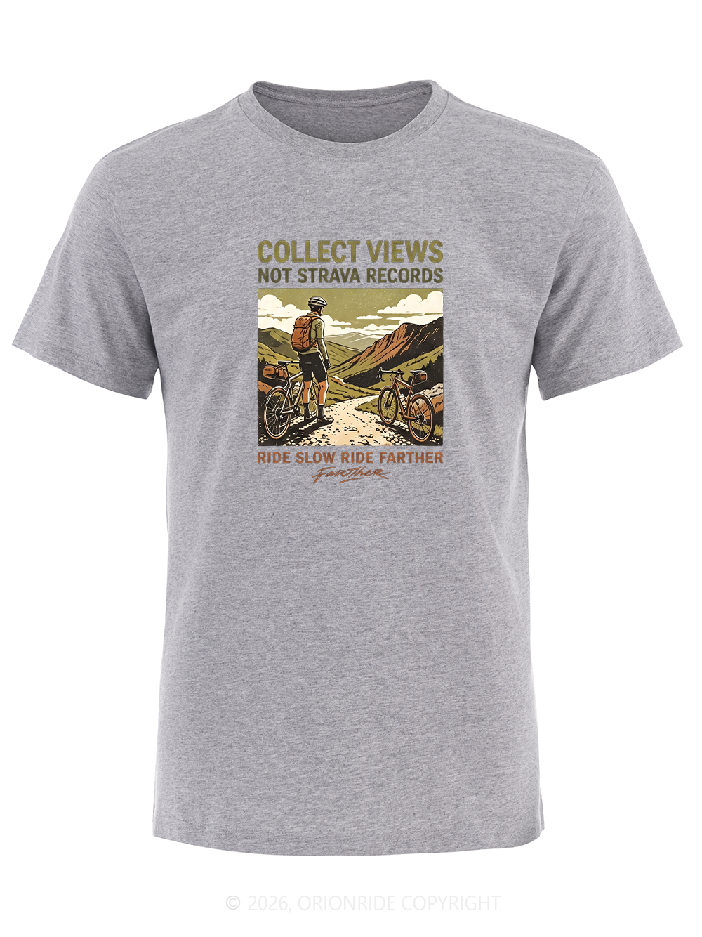 Orionride Slow Ride Views Short Sleeves Bike T-Shirt