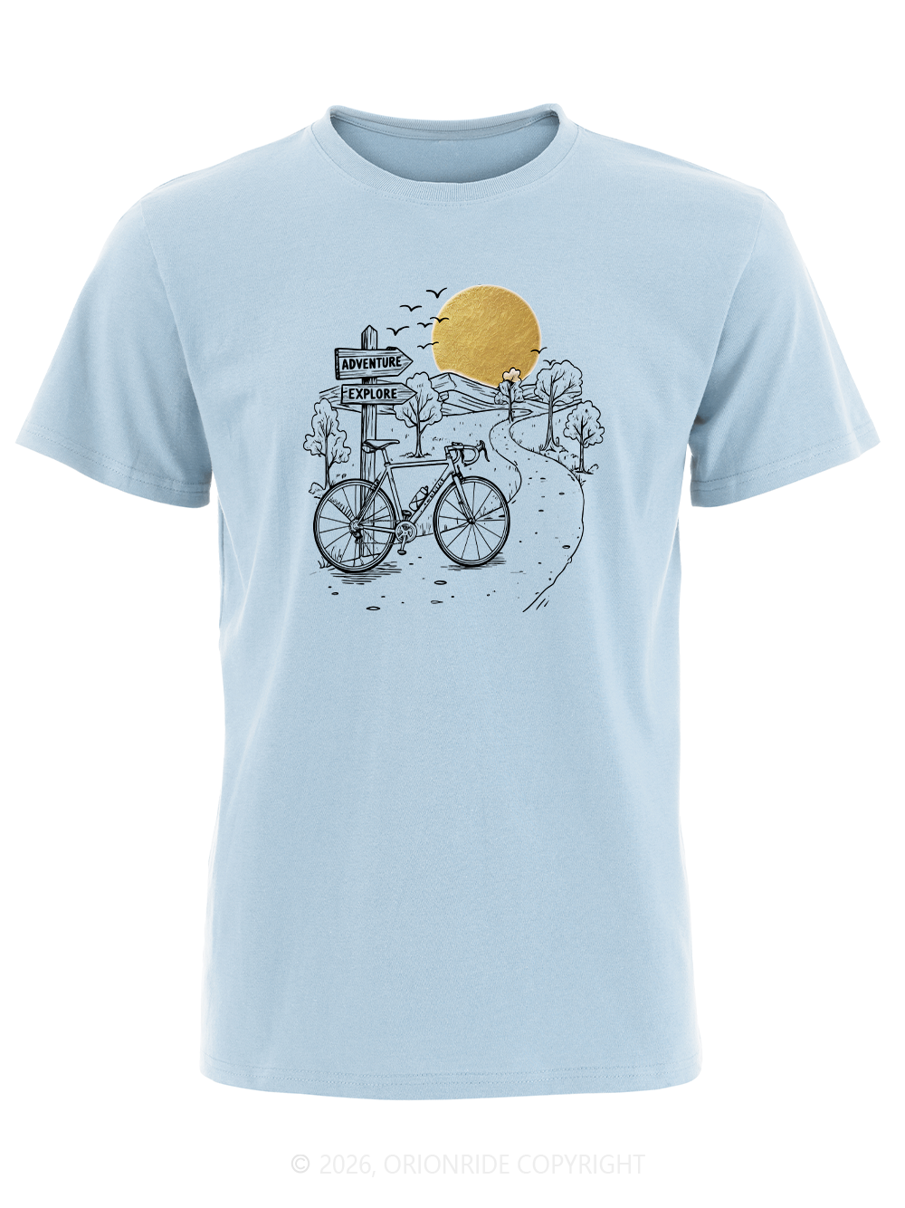 Orionride Sunset Bicycle Short Sleeves Bike T-Shirt