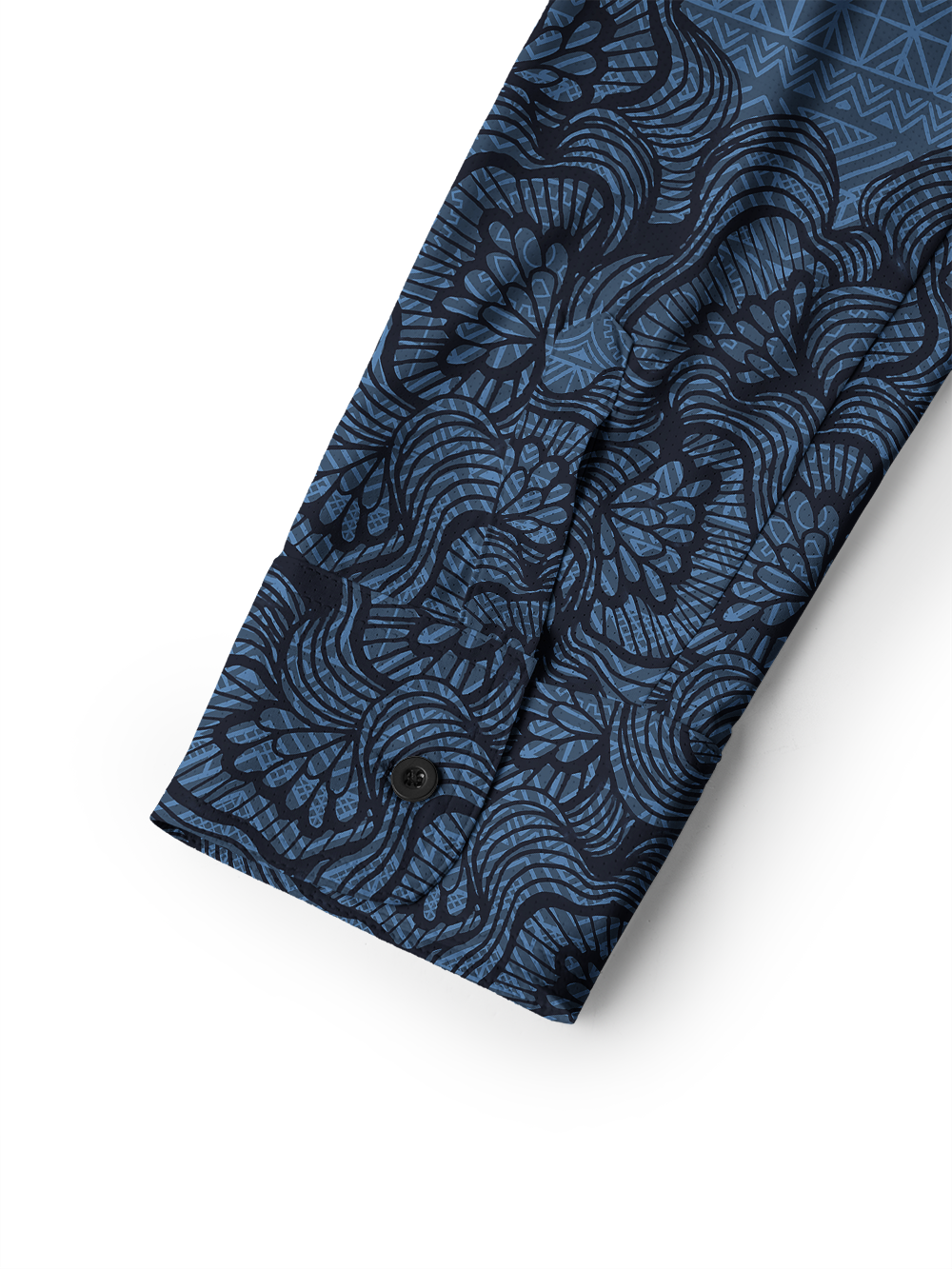 Orionride Floral Shadow Pattern Men's Stretchy Breathable Long Sleeve Gravel Shirt