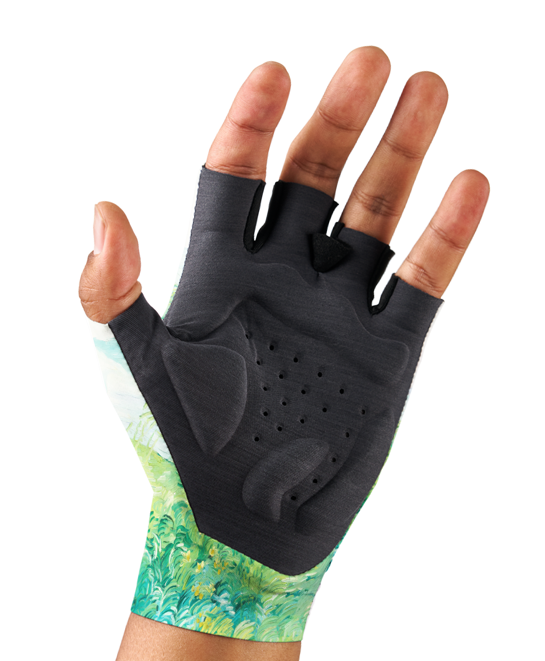 Orionride Oil Painting Black Cat Cycling Gloves