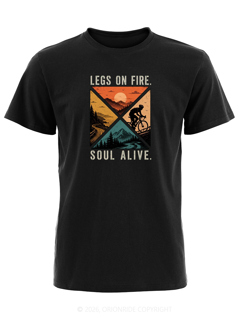 Orionride Four Fire Scenes Short Sleeves Bike T-Shirt