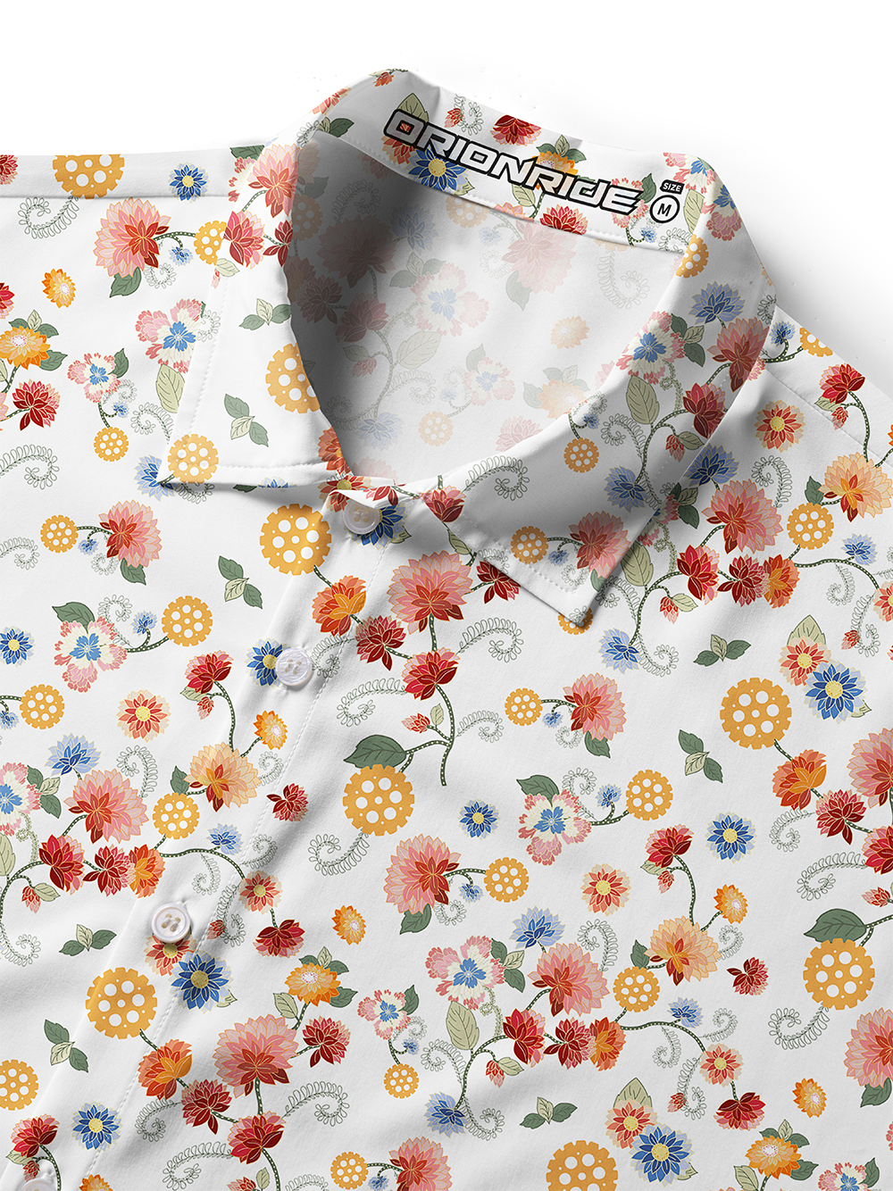 Orionride Color Gear Flower Zipper Pockets Ultra Lightweight Short Sleeves Women's Gravel Shirt