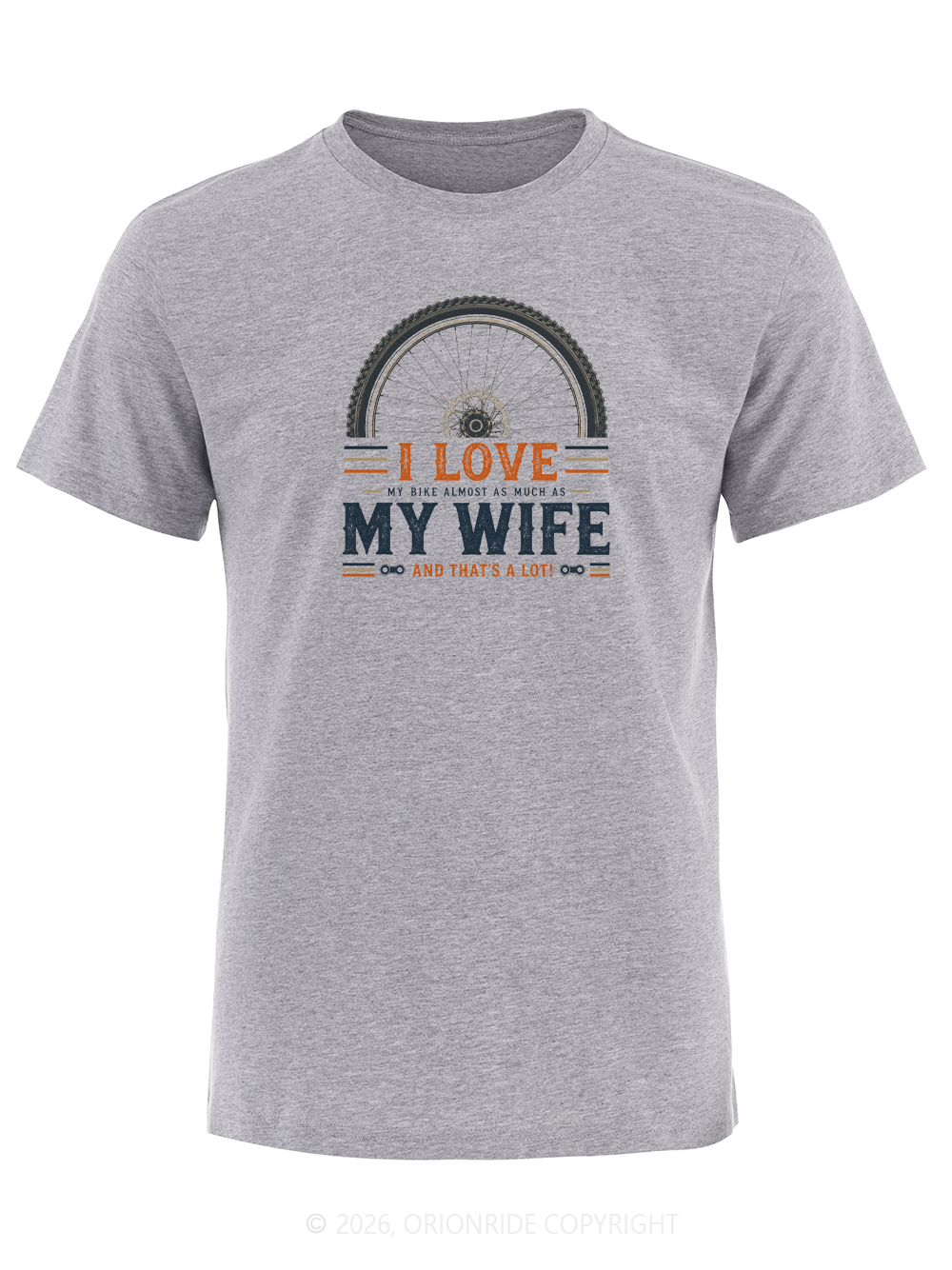 Orionride Wheel Love Words Short Sleeves Bike T-Shirt