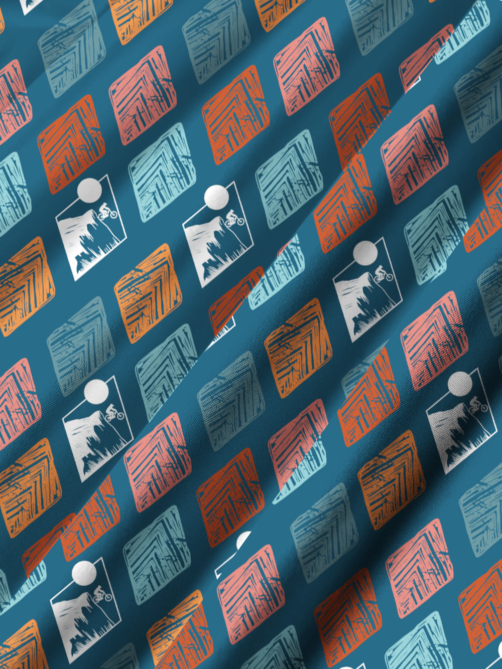 Orionride Short Sleeves Geometric Rhombus Ultra Lightweight Hawaiian shirt