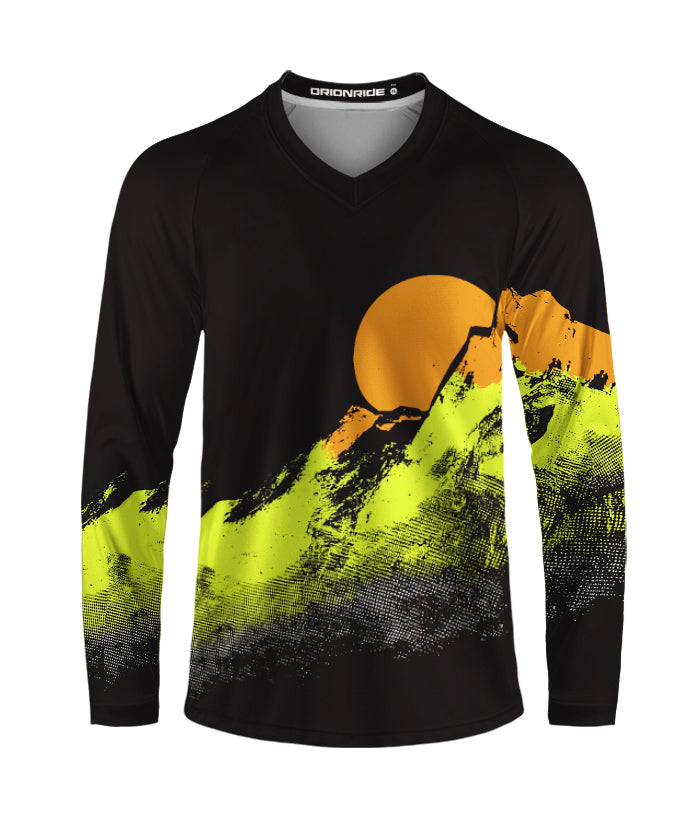 Orionride Sunset Golden Mountain Long Sleeve Downhill Jersey
