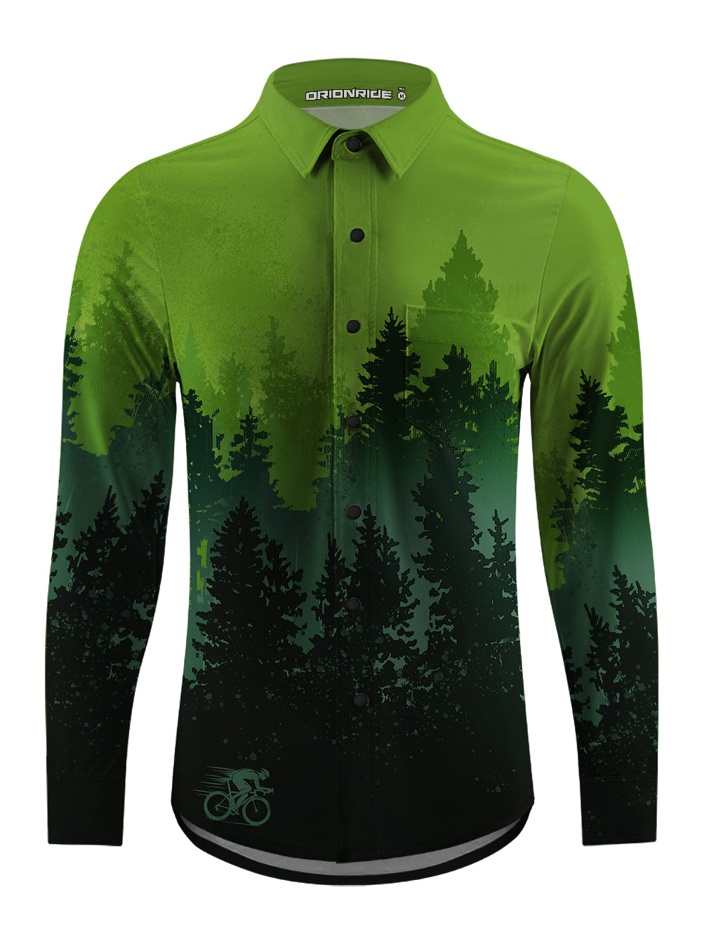 Orionride Explore The Forest Men's Stretchy Breathable Long Sleeve Gravel Shirt
